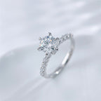 Round Brilliant Diamond Six-Prong Solitaire Ring