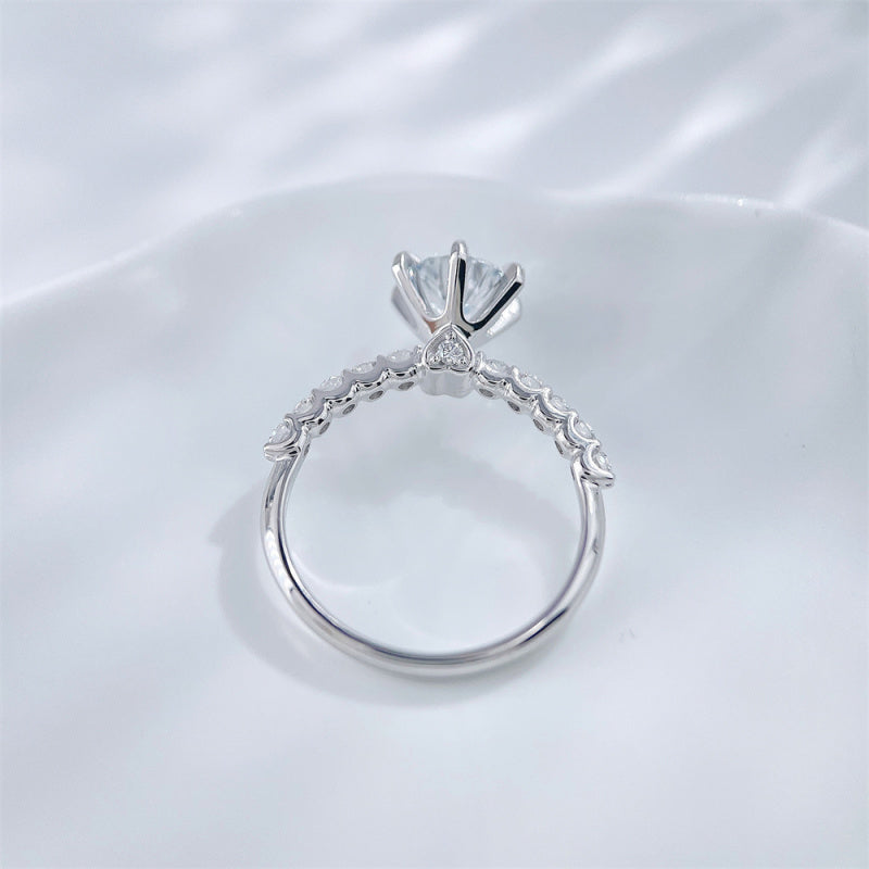 Round Brilliant Diamond Six-Prong Solitaire Ring