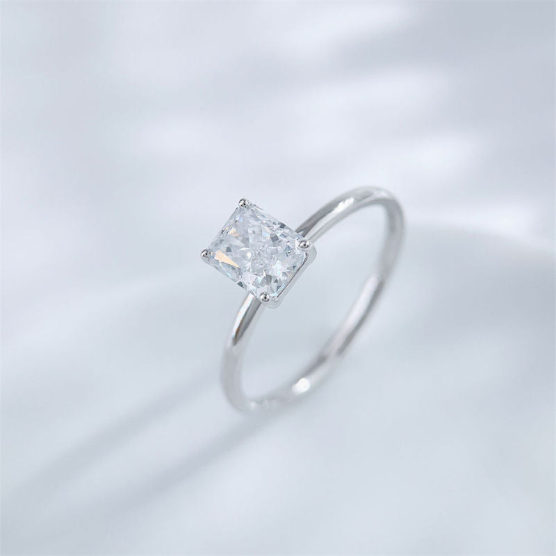 Radiant Cut Diamond Solitaire Ring