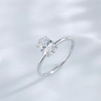 Oval Cut Diamond Four-Prong Solitaire Ring