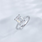 Emerald Cut Diamond Eight-Prong Solitaire Ring