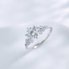 Round & Marquise Cut Diamond Cluster Ring