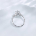Round & Marquise Cut Diamond Cluster Ring
