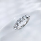 Round Brilliant Diamond Half Eternity Ring