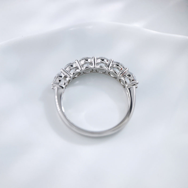 Round Brilliant Diamond Half Eternity Ring