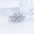 Pear and marquise cut lab grown diamond cluster ring by Lune Diamond