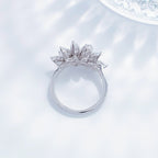 Pear & Marquise Cut Diamond Cluster Ring