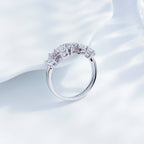 Multi-Cut Diamond Half-Eternity Ring