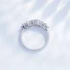 Multi-Cut Diamond Half-Eternity Ring