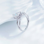 Pear Cut Diamond Double-Band Ring
