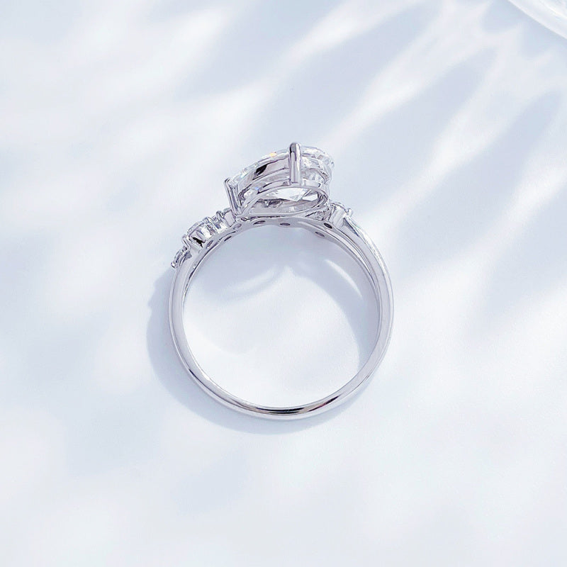 Pear Cut Diamond Double-Band Ring