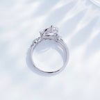 Pear Cut Diamond Double-Band Ring