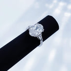 Oval Cut Diamond Three-Stone Ring