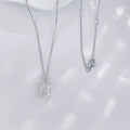 Radiant cut lab grown diamond pendant necklace by Lune Diamond