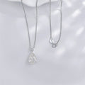 Pear cut lab grown diamond drop necklace by Lune Diamond