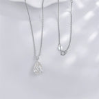 Pear cut lab grown diamond drop necklace by Lune Diamond