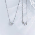 Round brilliant lab grown diamond solitaire necklace by Lune Diamond