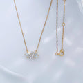 Marquise cut lab grown diamond necklace by Lune Diamond