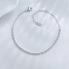 Lab grown diamond line bracelet in sterling silver by Lune Diamond