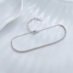 Sterling Silver Diamond Line Bracelet