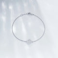 Lab grown diamond four-leaf clover bracelet by Lune Diamond