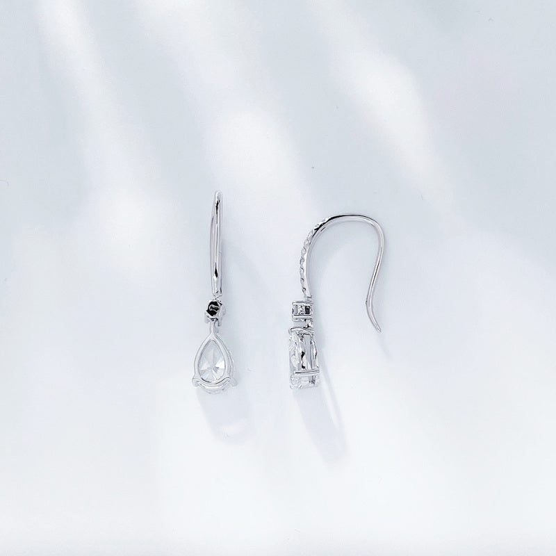 Pear-Cut Diamond Drop Earrings