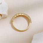 V-Shape Diamond Pavé Half Eternity Ring