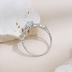 Vintage Round Diamond Cluster Halo Ring