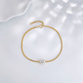 Round lab grown diamond adjustable bolo bracelet by Lune Diamond