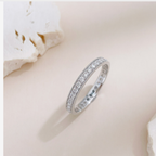 Round Diamond Full Eternity Stackable Ring