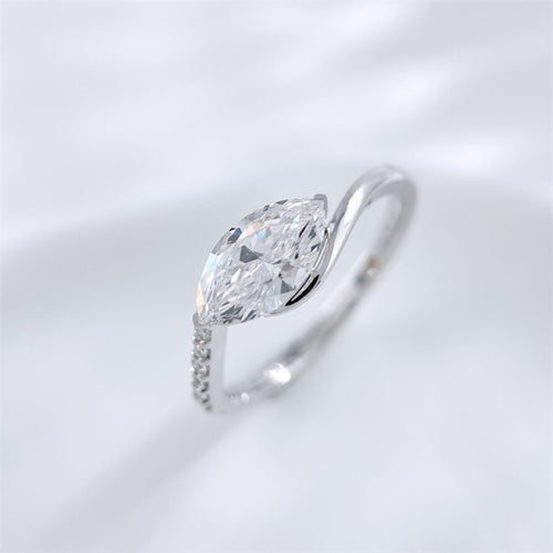 Marquise Cut Diamond Two-Prong Solitaire Ring