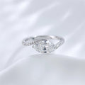 Marquise cut lab grown diamond two-prong solitaire ring by Lune Diamond