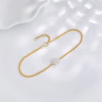 Round Diamond Adjustable Bolo Bracelet