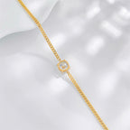 Round Diamond Adjustable Bolo Bracelet